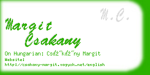 margit csakany business card